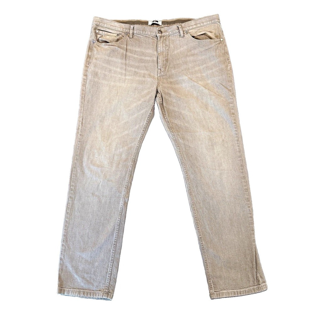JOSEPH ABBOUD Mens Corduroy Pants 44x32 Taupe Grey Beige Straight Fit Big & Tall